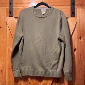 L.L. Bean cotton Olive Sweater size medium